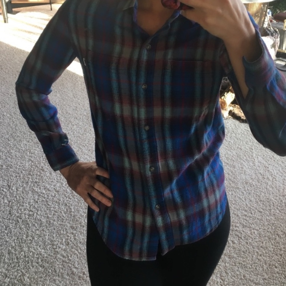 Women’s Vans Blue, Grey, and Red Flannel